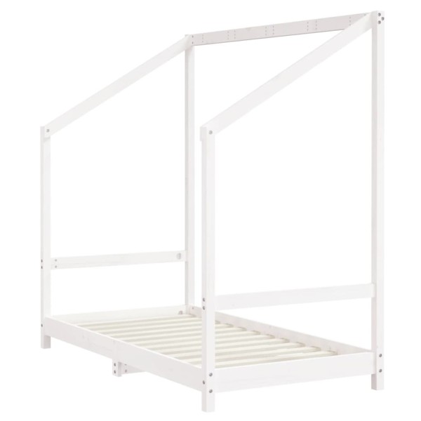 Estructura de cama de niños madera de pino blanco 2x(80x160) cm