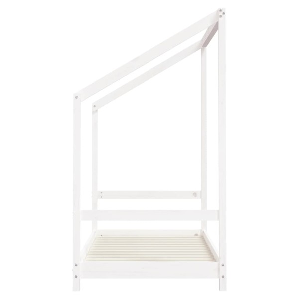 Estructura de cama de niños madera de pino blanco 2x(80x160) cm