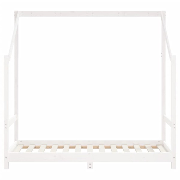 Estructura de cama de niños madera de pino blanco 2x(80x160) cm