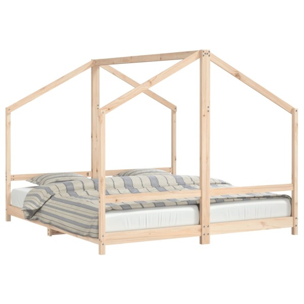 Estructura de cama de niños madera maciza de pino 2x(90x200) cm