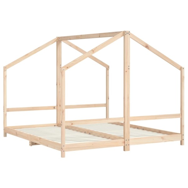 Estructura de cama de niños madera maciza de pino 2x(90x200) cm