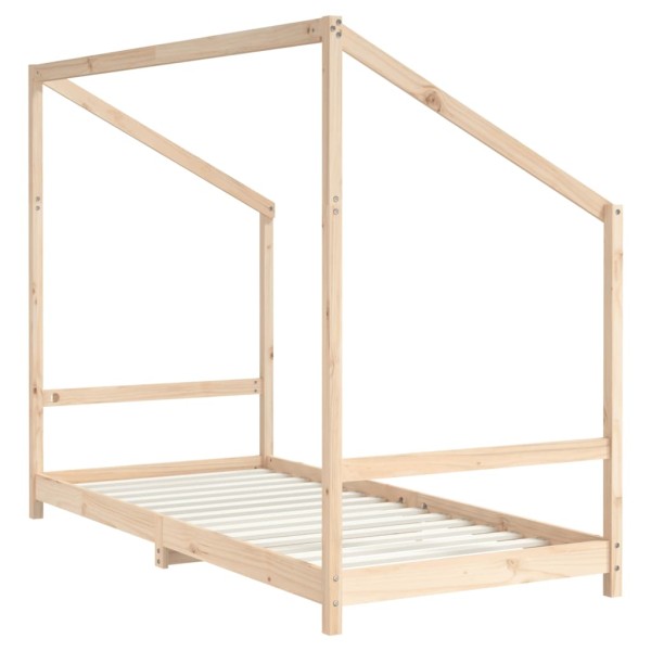 Estructura de cama de niños madera maciza de pino 2x(90x200) cm