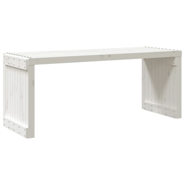 Banco de jardín extensible madera pino blanco 212,5x40,5x45 cm