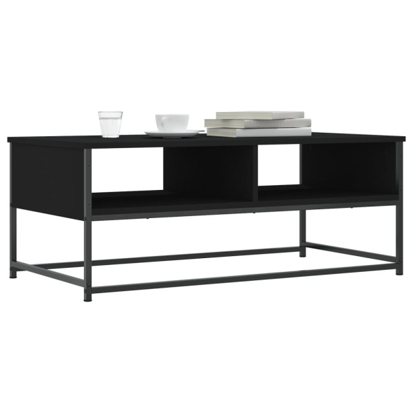 Mesa de centro madera de ingeniería negro 100x51x40 cm