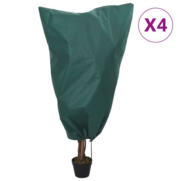 Cubierta para plantas con cordón 4 uds 70 g/m² 0,8x1,2 m