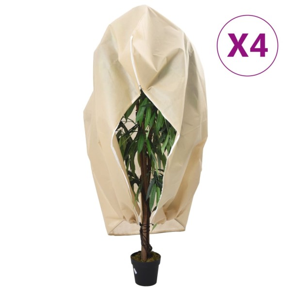 Cubiertas para plantas con cremallera 4 uds 70 g/m² 3,14x2,5 m