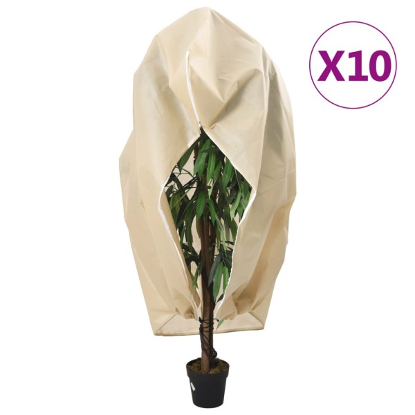 Cubiertas para plantas con cremallera 10 uds 70 g/m² 1,2x1,8 m