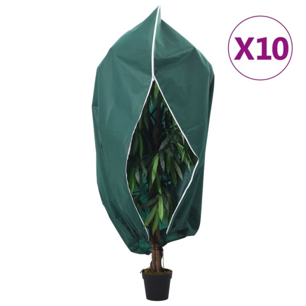 Cubiertas para plantas con cremallera 10 uds 70 g/m² 2,36x2 m