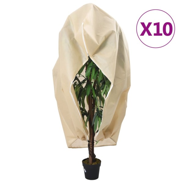 Cubiertas para plantas con cremallera 10 uds 70 g/m² 3,93x3 m