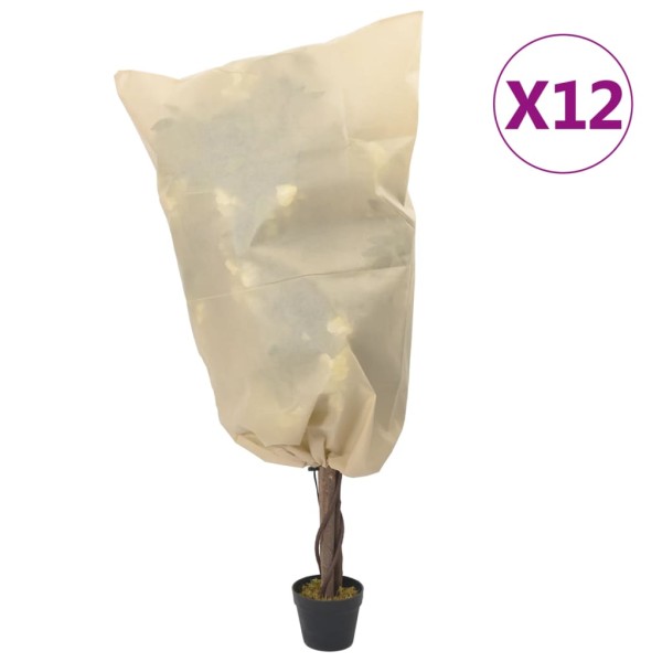 Cubiertas para plantas con cordón 12 uds 70 g/m² 0,8x1,2 m