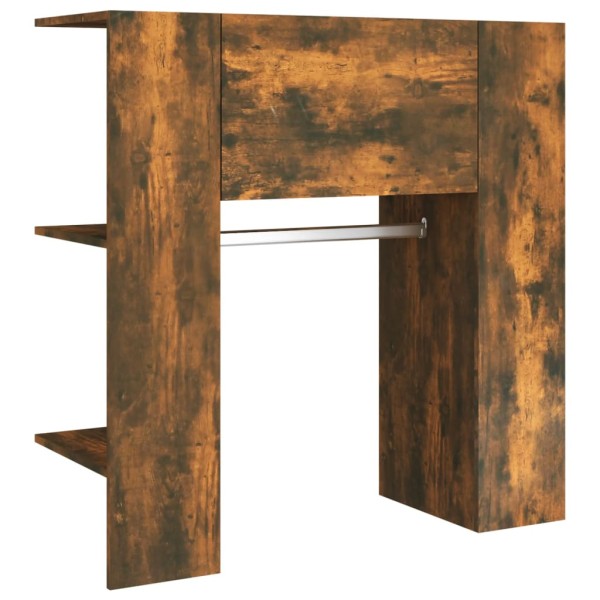 Mueble de recibidor contrachapada roble ahumado 97,5x37x99 cm