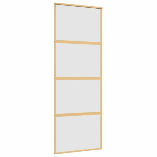 Puerta corredera dorada vidrio ESG esmerilado aluminio 76x205cm