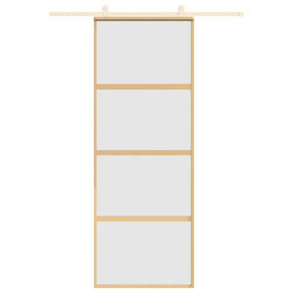 Puerta corredera dorada vidrio ESG esmerilado aluminio 76x205cm