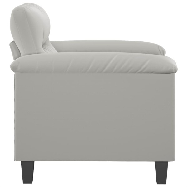 Sillón de tela microfibra gris claro 60 cm