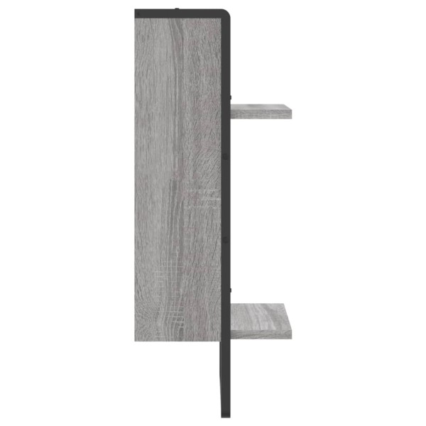 Estante de pared con barra gris Sonoma 30x25x65 cm