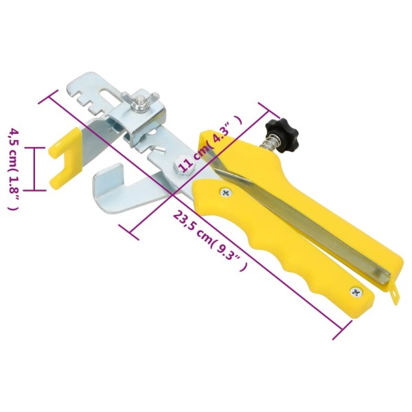 Sistema para nivelación de azulejos 500 cuñas 2500 calzos 2 mm