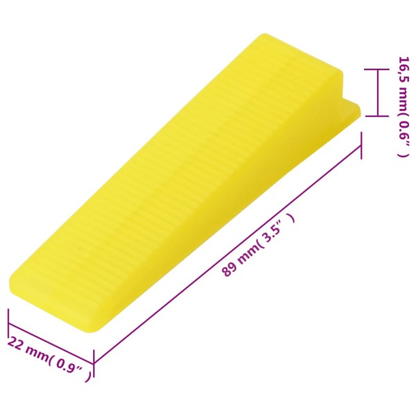 Sistema para nivelación de azulejos 250 cuñas 500 calzos 2 mm