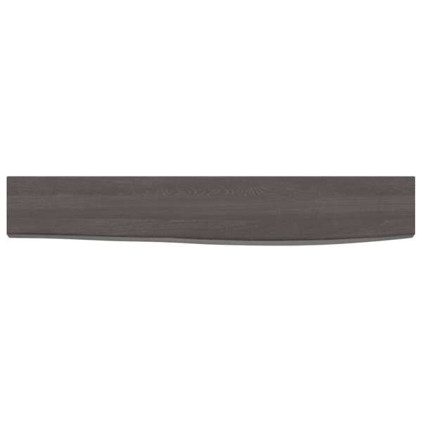 Estante de pared madera roble tratada marrón oscuro 60x10x2 cm