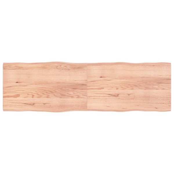 Tablero mesa madera tratada borde natural marrón 200x60x(2-4)cm