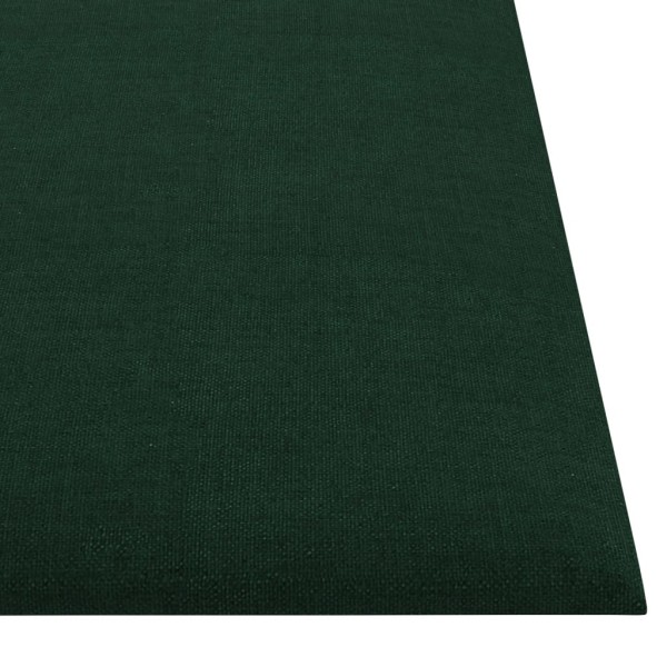 Paneles de pared 12 uds tela verde oscuro 30x30 cm 1,08m²