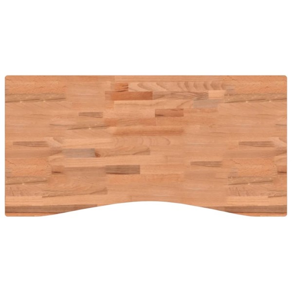 Tablero de escritorio madera maciza de haya 100x(45-50)x2,5 cm