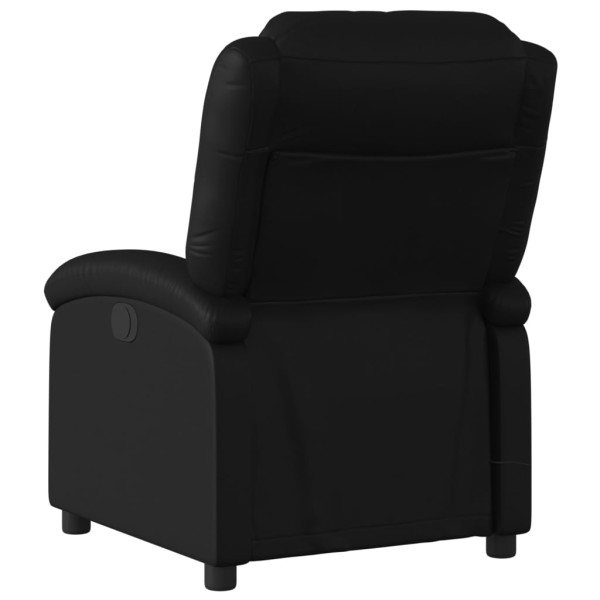 Sillón de masaje reclinable cuero sintético negro