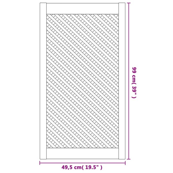 Puertas de armario entramado 2 uds madera pino 49,5x99 cm