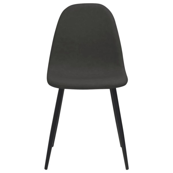 Sillas de comedor 2 uds cuero sintético negro 45x53,5x83 cm