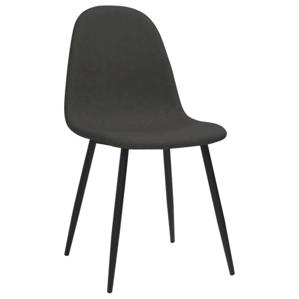 Sillas de comedor 2 uds cuero sintético negro 45x53,5x83 cm