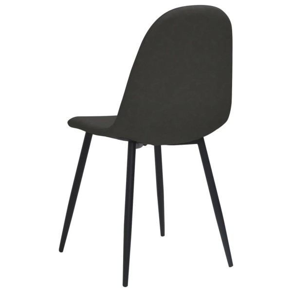 Sillas de comedor 2 uds cuero sintético negro 45x53,5x83 cm