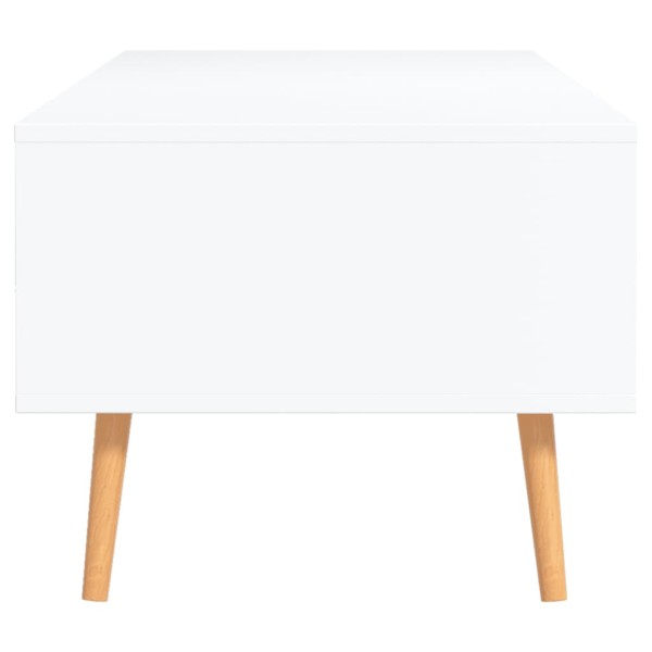 Mesa de centro de madera contrachapada blanco 100x49,5x43 cm