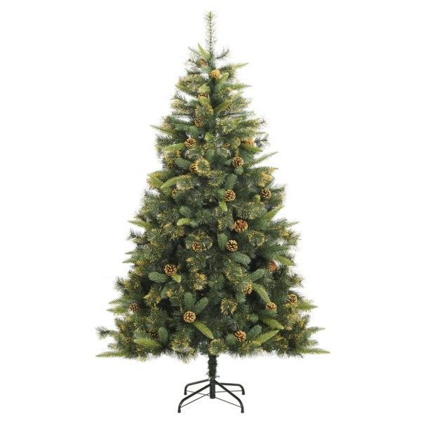 Árbol de Navidad artificial con bisagras 300 LED y bolas 180 cm