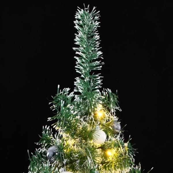 Árbol de Navidad artificial con 300 LED bolas y nieve 240 cm