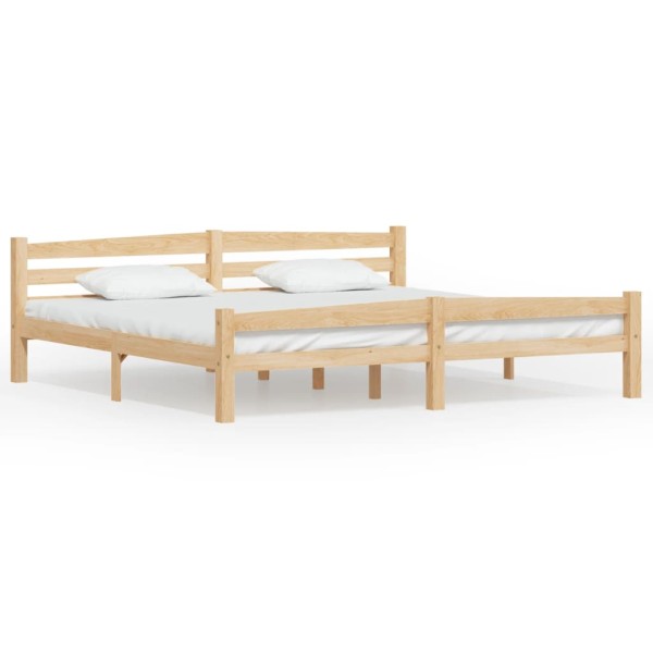 Estructura de cama de madera maciza de pino 200x200 cm