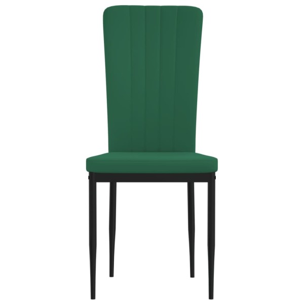 Sillas de comedor 4 unidades terciopelo verde oscuro