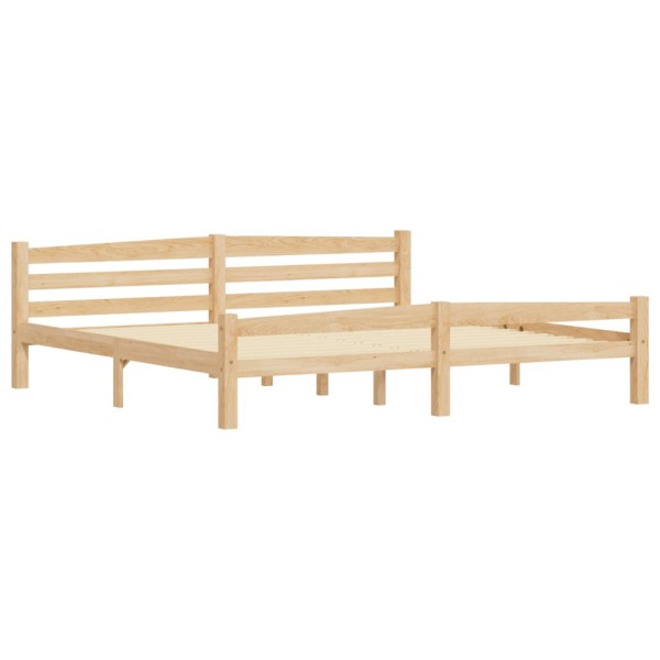 Estructura de cama de madera maciza de pino 200x200 cm