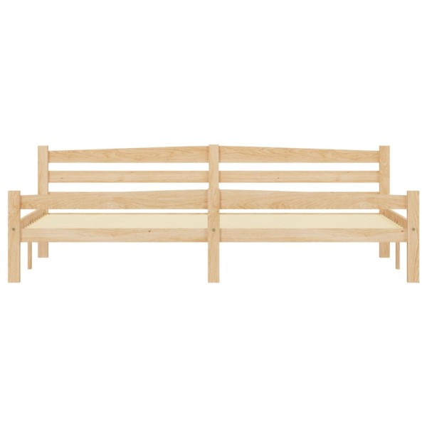 Estructura de cama de madera maciza de pino 200x200 cm