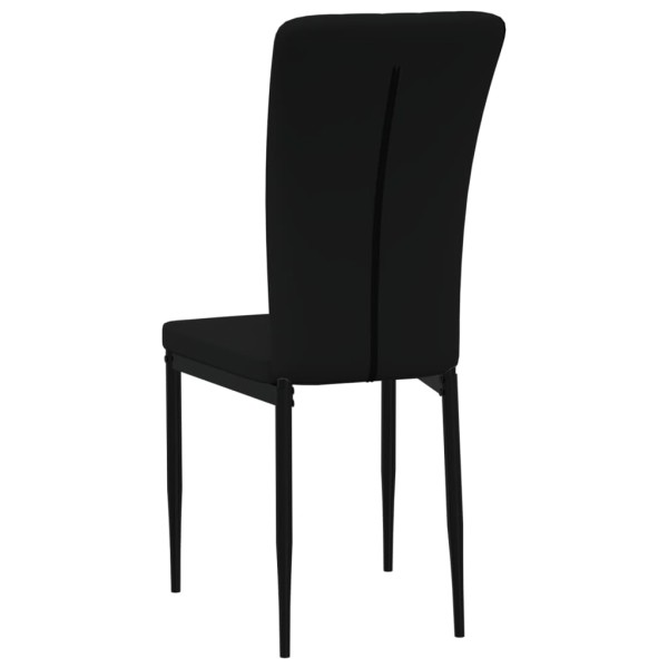 Sillas de comedor 4 unidades terciopelo negro