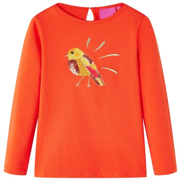 Camiseta para niños de manga larga naranja oscuro 92