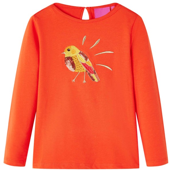 Camiseta para niños de manga larga naranja oscuro 116