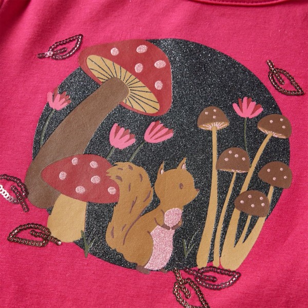 Camiseta para niños de manga larga rosa brillante 128