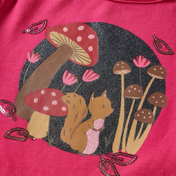 Camiseta para niños de manga larga rosa brillante 104