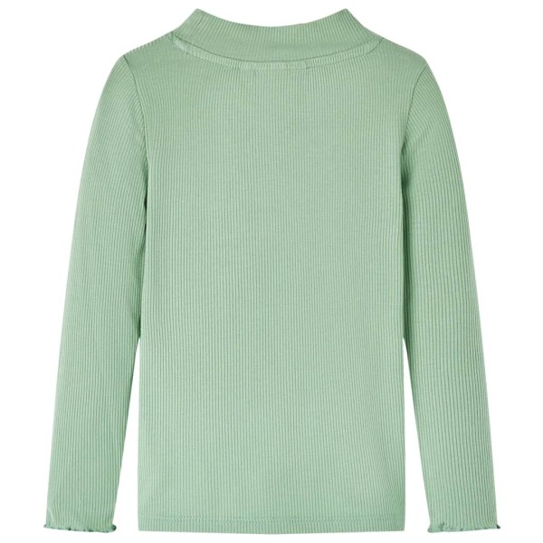 Camiseta para niños manga larga cuello alto color menta oscuro