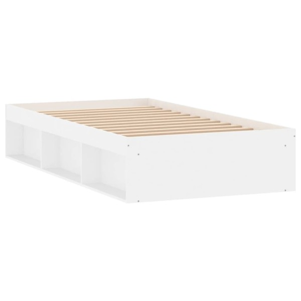 Estructura de cama blanca 90x190 cm