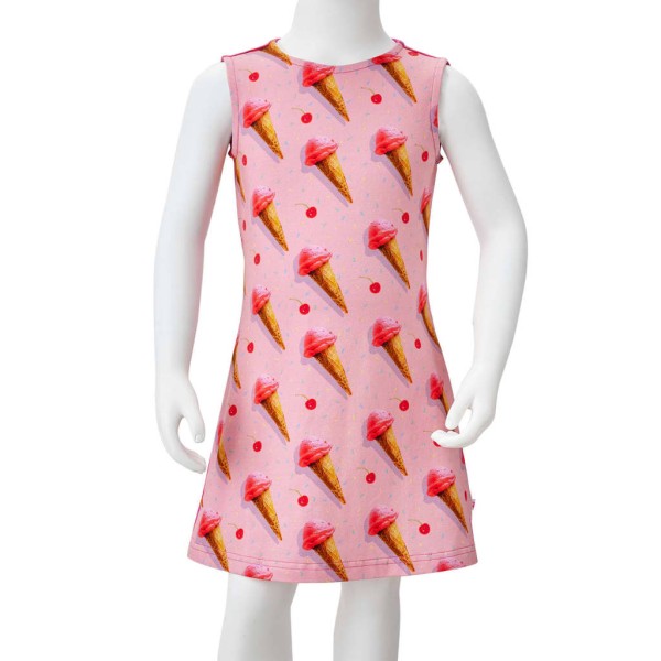 Vestido infantil rosa brillante 92