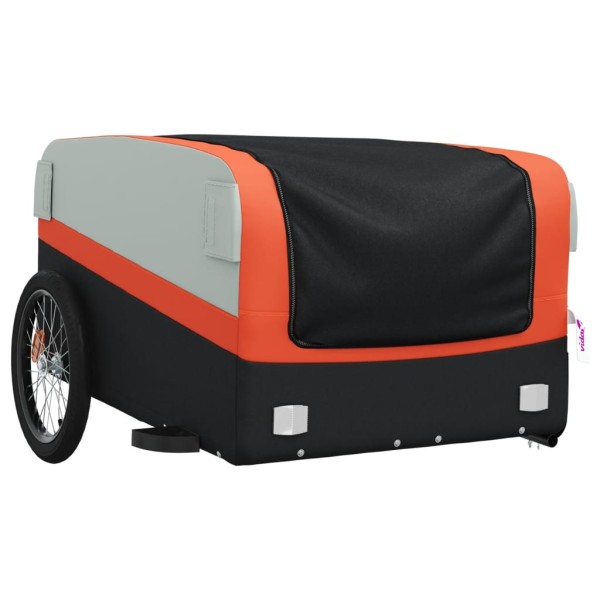 Remolque para bicicleta hierro negro y naranja 45 kg