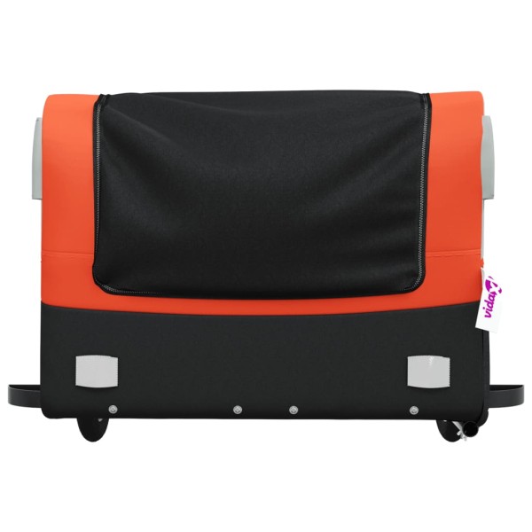 Remolque para bicicleta hierro negro y naranja 45 kg