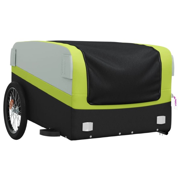 Remolque para bicicleta hierro negro y verde 45 kg