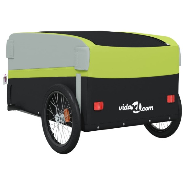 Remolque para bicicleta hierro negro y verde 45 kg