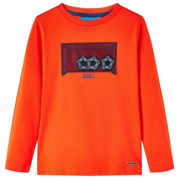 Camiseta para niños de manga larga naranja brillante 92